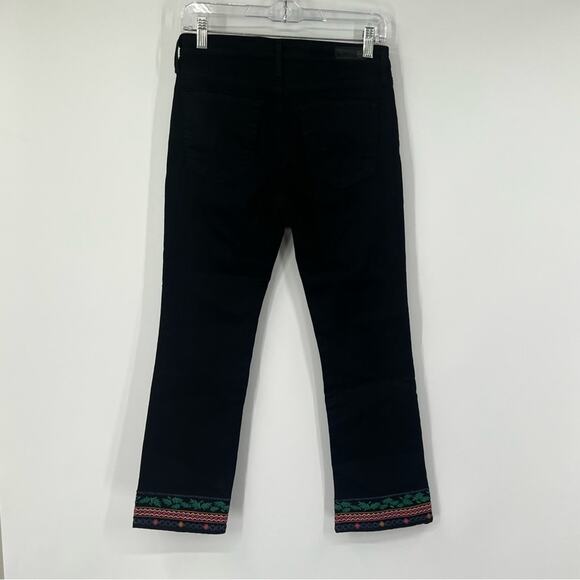 AG Adriano Goldschmied The Jodi Cropped Slim Flare Jeans Embroidered - Picture 6 of 7
